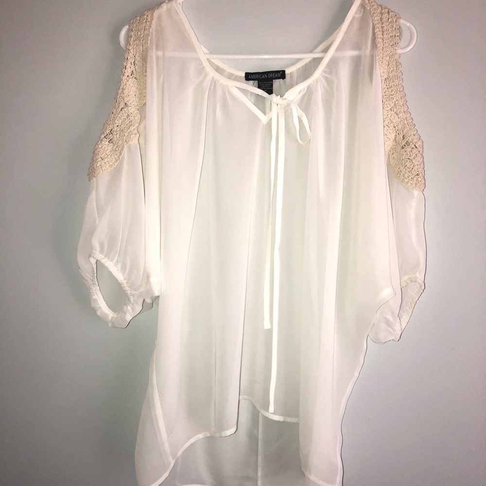 Sheer white top